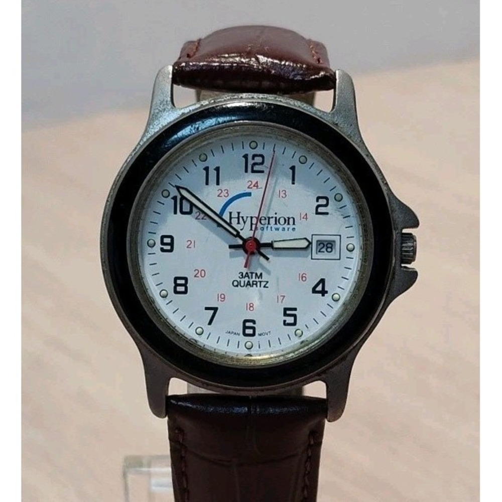 Hyperion Software Mens Wrist Watch 3ATM Water Resistant Stainless Steel 35mm